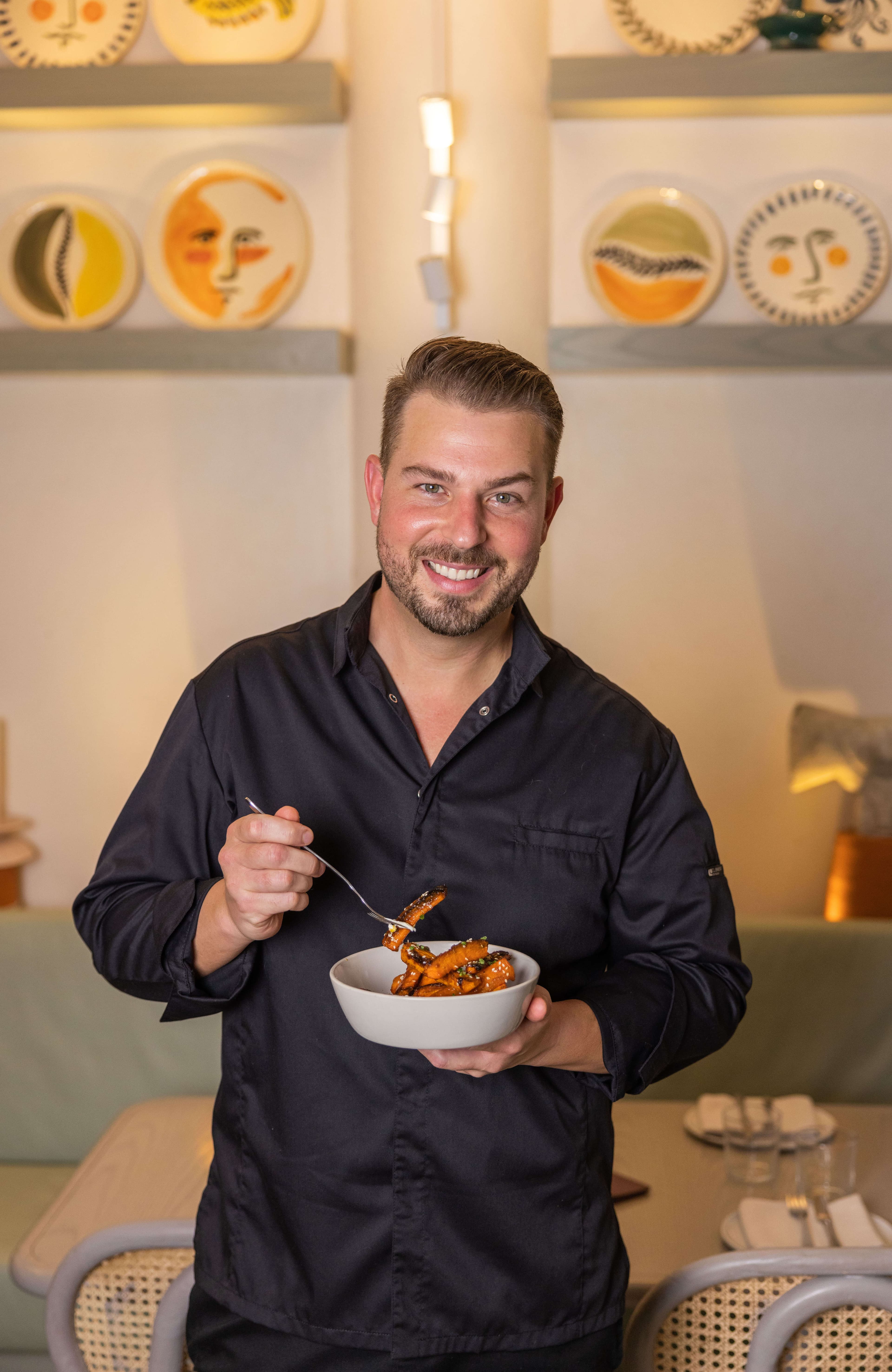 a chef in a kitchen