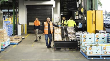 A man packing in Morco truck